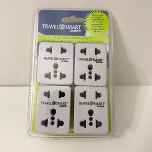 4 Piece Conair Travel Smart Dual Outlet Adapter Plug Set